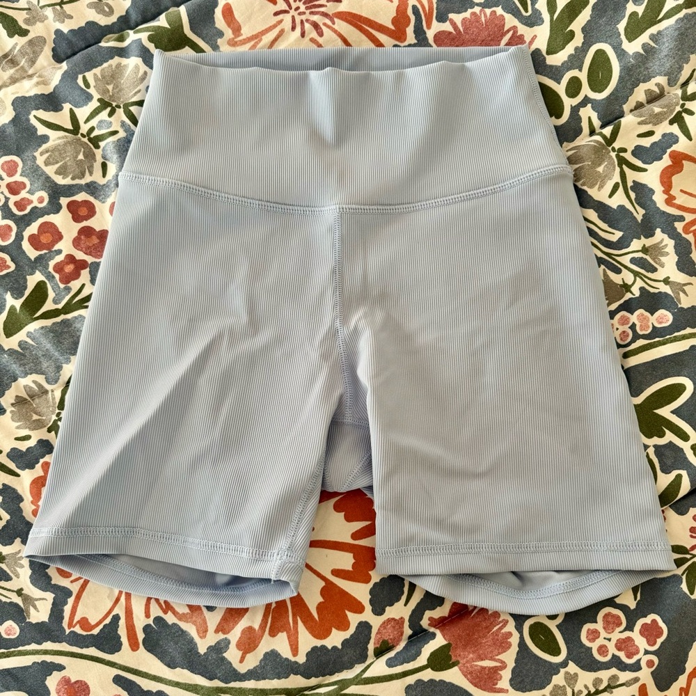 New Wilo Rib 4" blue biker Shorts size M